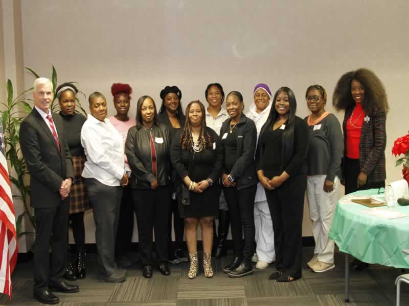 NOVA staff and community participants gathered together